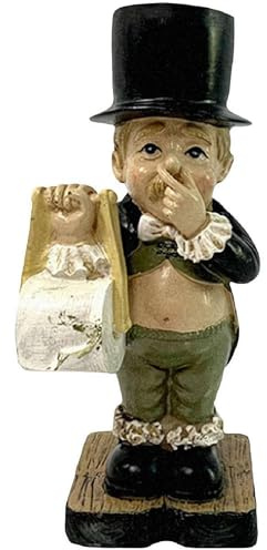 Resin Toilet Butler Roll Holder, Comical Intricate Statue, Novelty Toilet Roll Holder, Standing Old Man Sculpture, Bathroom Decor (Style 1),Style2