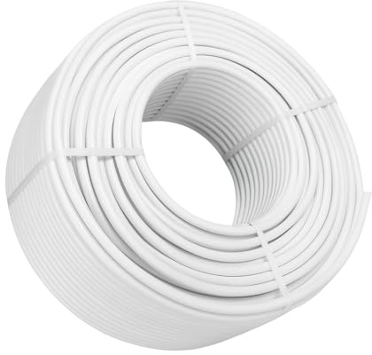 KNM TRADE Tubo Multistrato Bianco 20x2mm Rotolo 100m | PEX/AL/PEX, impianti idrici, resistenza calore, 10 bar, temperatura max 95°C, muri