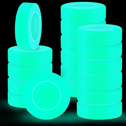 Zealor 20 Pack Glow in The Dark Ice Hockey Puck Green Floor Sports PVC Training Pucks Set with Storage Bag Hockey Stocking Stuffers for Youth Adults Outdoor Sport Classic Game Training and Practicing