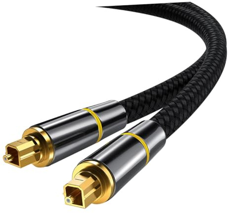 VERDANVERSE Cavo Audio Ottico Flessibile con Connettori Resistenti per Tv e Sound Bar Trasmissione Segnale Digitale Chiara e Stabile Plug And Play Rivestimento Protettivo Antiusura