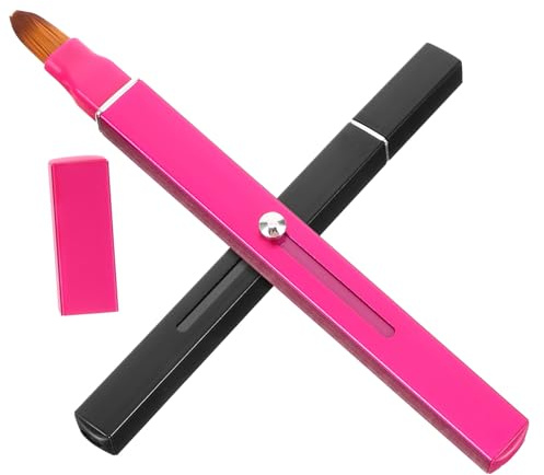 PRETYZOOM 2piezas Pincel de Maquillaje de Labios Pinceles Retráctiles para Labios Aplicadores de Lápiz Labial Negro y Rojo para Brillo Labial