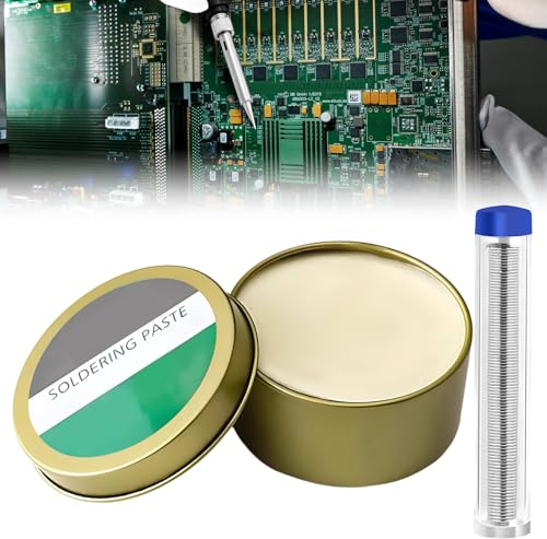 100gLötpaste, Flussmittel Löten Und Lötzinn Mit Flussmittel, Praktisches Set Mit Weiß Lötpaste Und 15g Lötstift, Ideal Für Elektronikreparaturen Und DIY-Projekte