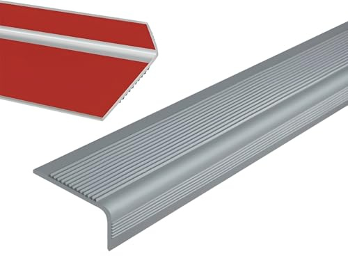 Treppenkantenprofil Selbstklebend 1000cm, Anti-Rutsch Treppenschutz, Winkelprofil für Treppenstufen, Kantenschutz für Innen & Außen, Sicherheits-Treppenkante(6x3cm(2.36x1.18in))