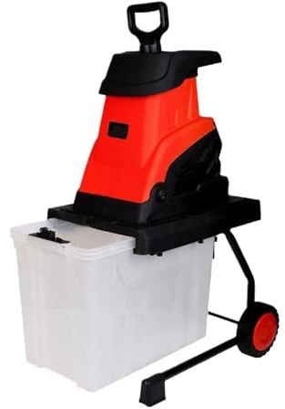 Trituratore Elettrico Da Giardino Cippatore For Legno 2500W Multifunzionale A Basso Rumore For Rami Di Foglie Con Contenitore Raccolta 50 Litri Potente, Silenzioso
