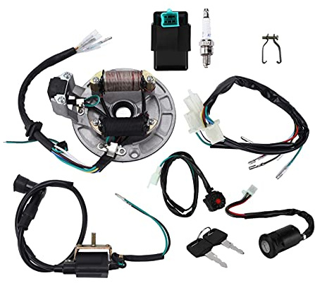Bobina de encendido CDI ZASCHMOY – Kit de arnés de cables de bujía y estator magnético para arranque de motos de cross y ATV