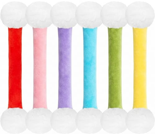 Striegro Qtip Katzenspielzeug, 6 Stück, selbstspielendes Katzen-Qtip-Spielzeug, Flanell-Kauspielzeug mit natürlicher Katzenminze für Kätzchen und kleine Hunde.
