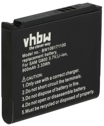 vhbw Akku kompatibel mit Samsung SGH-S5230 | Handy Smartphone Telefon (900 mAh, 3,7 V, Li-Ion)
