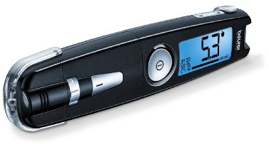 Beurer GL 50 mmol/l Blutzuckermessgerät, Schwarz