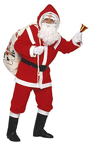 W WIDMANN MILANO Party Fashion - 1535D - Costume Père Noël de luxe, Santa Claus, Saint Nicolas, barbe, Noël, déguisements de carnaval