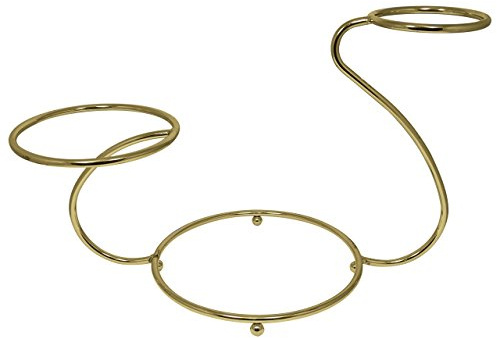 PME SWG585 Alzata a Forma di Cigno per Torte a 3 Piani, Acciaio, Oro, 60 x 31 x 46 cm