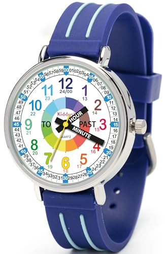 Kiddus Educational Watch for Kids, Analog Wristwatch for Boys and Girls from 5 Years Old, 3ATM and 5ATM, First Children's Timepiece with Hours and Minutes, Learning Gift for Kids