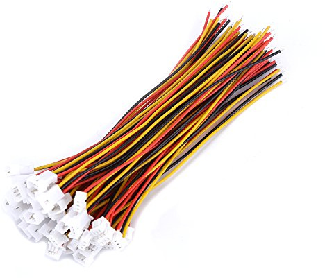 20 Pezzi JST Connettore 3 Pin Connettore Spina Femmina Maschio,1.25 mm Elettrico Spina Maschio e Femmina Connettore con Filo