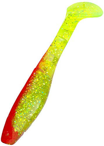 Relax Kopyto 4 l 10 cm gummifisk 10 stycken gös gummibete 068 röd grön glitter