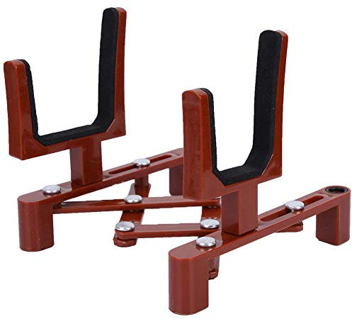 Drfeify Professioneller tragbarer Violinenständer, Faltbügel Leichtgewicht mit Bogenhalter Rot Pickup Musical Instrument Accessories