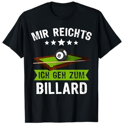 Billard Geschenk Männer Billardkugel 8 Achterball Snooker T-Shirt