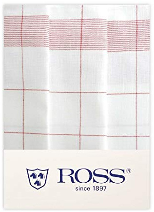 Ross 3er Pack Zwirn Halbleinen Geschirrtücher Fadenkaro rot, 50x70 cm
