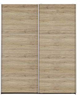 Rauch Möbel Santiago Armadio con Ante scorrevoli, Legno, Rovere Sanremo Chiaro, BxHxT: 175x210x59 cm