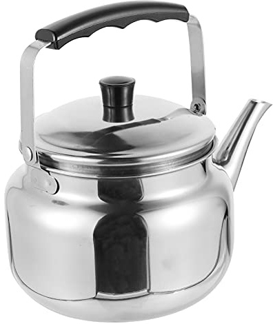Angoily Hervidor De Agua De Acero Inoxidable Portátil 1.5L Tetera Para Camping Cocina Exterior Té Café