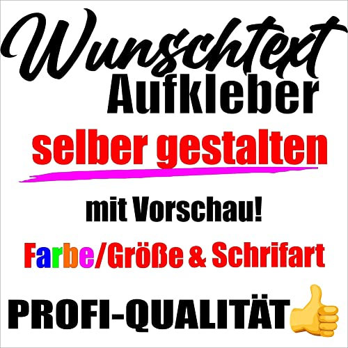 myrockshirt AAufkleber SELBST GESTALTEN Buchstaben Zahlen mit VORSCHAU Auto Wohnmobil Wohnwagen Schriftzug Autoaufkleber Text Sticker