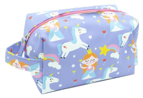 PONETTE - Trousse da Toilette, Bambini, Ragazze, Giovani, Divertente, Trousse da Viaggio, Valigetta, Marca Spagnola, Viola Scuro