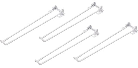 sourcing map Klappbare Tischbeine, 4 Stück 42cm (16,5) Metall Klappbare Tischbeine für Möbel Heimwerkerprojekte, Weiß