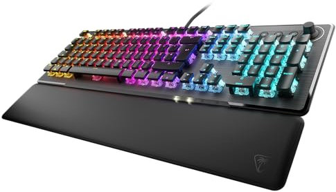 Turtle Beach Vulcan II – Mechanische PC Gaming-Tastatur, Titan II-Schalter, anpassbare beleuchtete RGB-Tasten, abnehmbare Handballenauflage, Aluminiumplatte – Schwarz