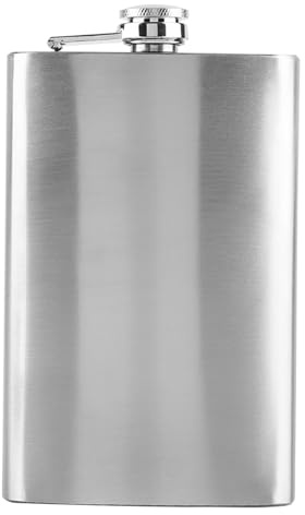 Fiaschetta tascabile, portatile, in acciaio inox, per uomini o donne, per bere whisky, liquore, vino, alcol (300 ml)