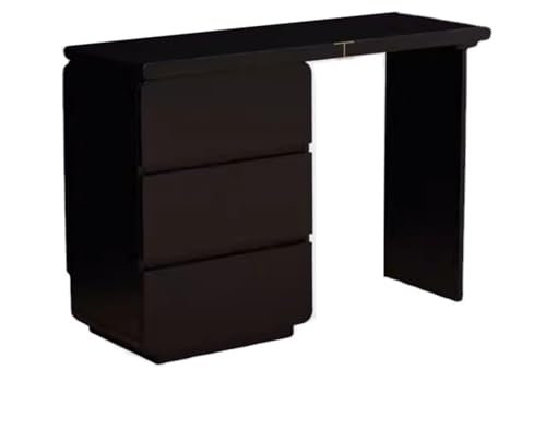 Schminktisch，Frisiertische Schminktisch, Kommode aus Massivholz, einfach, modern, mehrstöckige Schließfächer, integrierte bewegliche Eckkommode Kosmetiktisch (Farbe: Walnuss, Größe: 110 cm)