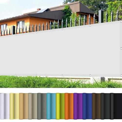 Voile d'ombrage 140 x 650 cm Imperméable Voile Ombrage avec Oeillets, Coupe-Vent Bâche Dombrages pour Patio Être Applicable Jardins, Blanc