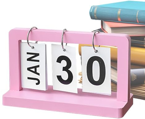 Europäischer Kreativkalender - Tischkalender, wiederverwendbarer Standkalender,Täglicher Flip-Stand-up-Kalender für Hochzeiten, Verstellbarer, rustikales Bauernhaus-Schreibtischzubehör