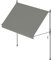 Wasabi - Toldo Portatil 300x120cm Cityline - Altura Ajustable - Montaje sin Taladrar - Lona Protección UV - Inclinación Regulable - Resistente para Exteriores, Jardín, Balcón - Gris