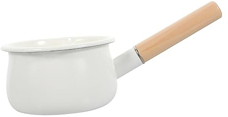 TIDTALEO Marmite à Soupe 15Cm Émaillée Pot pour Bébé en Acier Inoxydable Casserole Antiadhésive Ustensile Cuisine Pratique pour Lait et Nouilles pour Garçon et et Voyage
