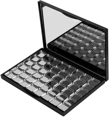 VICASKY Palette Magnetica Vuota Cialde in Metallo 16x19mm con 48 Pezzi Compatta e Portatile con Specchio, per Uso Quotidiano e Viaggio