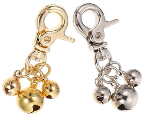 SHOWERORO Campanellini e Gatti con Anelli Multipli 2pezzi in Lega di Zinco Accessori Versatili e Facili da Attaccare per Animali Domestici