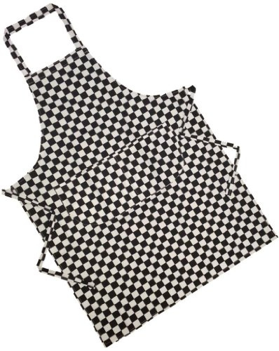 Nightwear Heaven 100% UK Made Chefs Check Aprons - 4 Colours Black