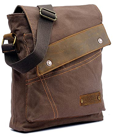 Yimidear® Men's Retro Canvas Bag Messenger Bag Single Shoulder Bag Briefcase (Coffee)