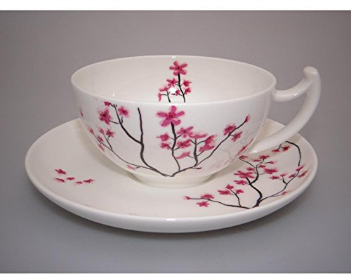 Cherry Blossom TeaLogic 2er Set Bone China Tasse & Untertasse 0,18l