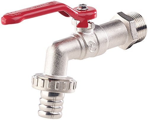 Royal Gardineer Wasserhahn Garten: Wasserhahn mit Kugelauslaufventil und 3/4-Zoll-Anschluss (Garten Kugelventil, Metall, Schlauchanschluss)