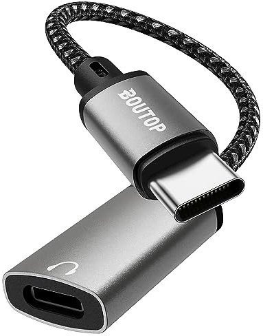 BOUTOP USB C auf Lightning Kopfhörer Adapter (Nur) für Apple EarPods mit Lightning Anschluss - Kompatibel mit iPhone 15, MacBook Air/Pro, iPad Pro/Air/Mini, iMac/Mac und mehr - Grau