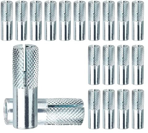 Ankerbolzen, Spreizhülsen-Ankerschraubenbolzen aus Edelstahl, 20 Stück Spreizbolzen - Innengewinde-Spreizbolzenschraube, M6 / 20 Stück (Farbe: M10/20 Stück) (Farbe: M12/5 Stück) ( Color : M6/20 Pieces