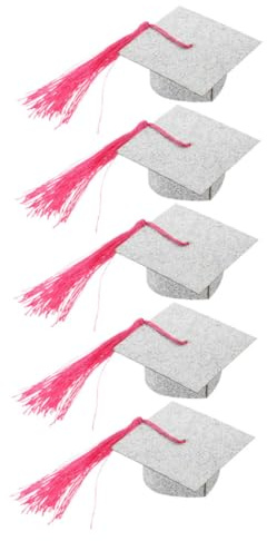 TOPBATHY 5pièces Décorations De Chapeaux De Diplômés pour Gobelets à Couvre-gobelet Réutilisable pour De Graduation Et Célébrations