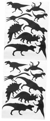 BESTonZON 2 Blätter Wandtattoo Dinosaurier Hintergrund Wand Dekoration Wandtattoo Tier schwarz Wohnkultur aufkleber Wandtattoos Kinderzimmertapete entfernbar schmücken Wandgemälde PVC