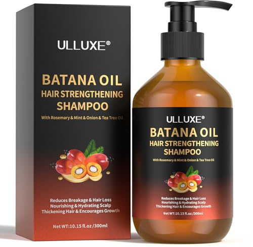 Batana Oil Shampoo, Hårväxt Schampo med batana olja för män och kvinnor med tunnare hår eller håravfall, berikat med rosmarin, ger näring och regenererar håret