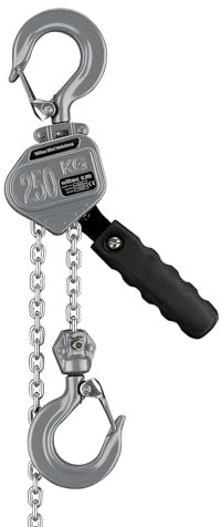 Wiltec Lever Chain Hoist 250 kg Lifting Height 1.5 m Equipment for Lifting and Lowering Heavy Loads in Workshops, Warehouses and Construction Sites, Manual Hoist
