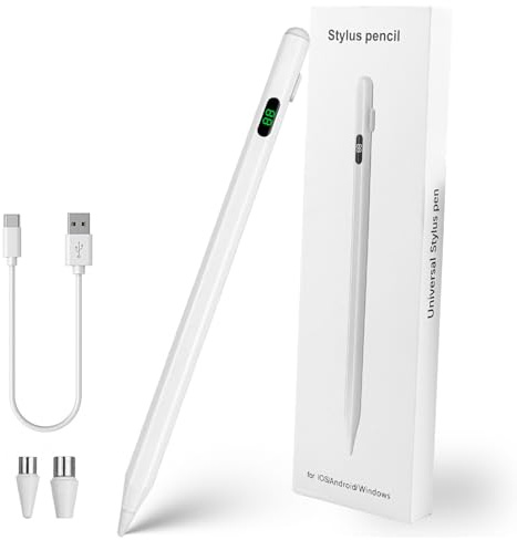 Stift für iPad, (2018-2024) Pencil 2nd Generation für Apple mit Schnellladeleistung Palm Rejection und Neigungssensitivität Stylus für iPad 6-10, für Pro 13''/12,9''/11'', Mini 6/5