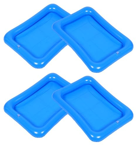 Milisten Mini Piscine Gonflable Pêche Garçon Et Filles, Jouet D'été Extérieur 4 Pièces, Bleu, Facile à Transporter, Jeux d'eau Et Plage, Bac Sable pour Garçon Et Filles