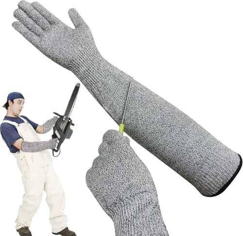 fKiZanthene Gardening Gloves, Long 45 cm Thorn Proof & Level 5 Cut Resistant Safety Work Gloves, for Men and Women - Suitable for Gardening, Kitchen, Woodworking