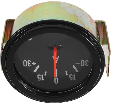 BESTYASH Amperometro in per Analogico Veicoli Agricoli e Camion Metallo 12v-24v con Monitoraggio Preciso, Semplice Installazione e Struttura 30a Colore Casuale