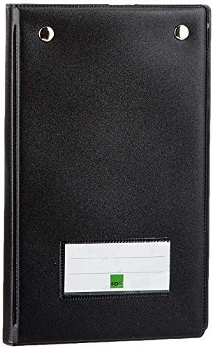 SIGEL KC626 Schreibmappe mit 2 Metallklemmen und Stifthalter, für 10x16,5 cm und DIN A6, zur sicheren Aufbewahrung als Kassenblockmappe und für andere Formulare