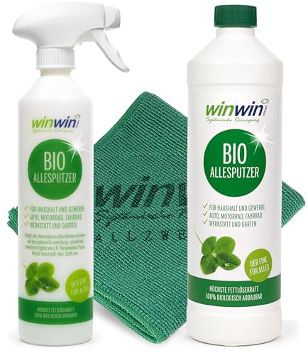winwinCLEAN - ALLESPUTZER 1000ml INKL. Dosierflasche + UNIVERSALTUCH 32cm x 32 cm - Sie werden begeistert sein -